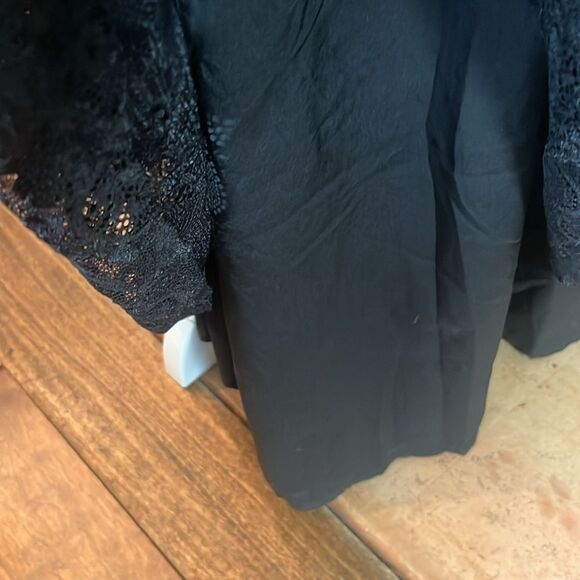 Baltic Born Black Lace Smocked Tiered Maxi Dress, size M/L - Picture 5 of 14